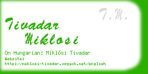 tivadar miklosi business card